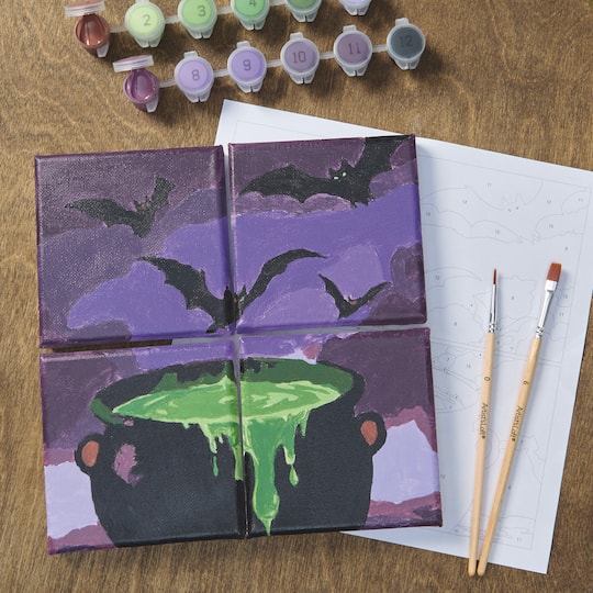 Cauldron Bats Paint-by-Number Gallery Mini Kit by Artist's Loft®
